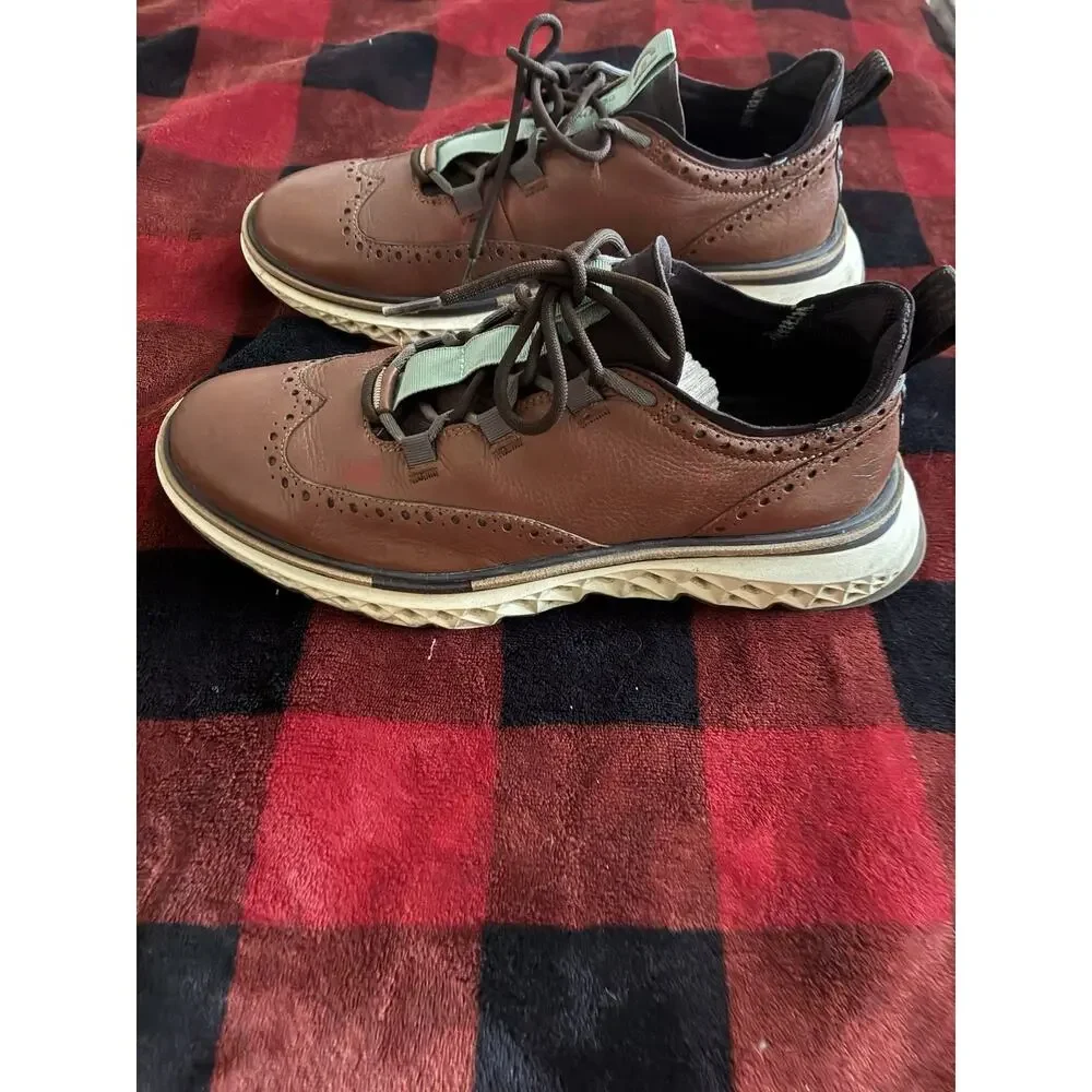 Cole Haan Men’s Brown Leather zerogrand Wingtip Oxford size 11